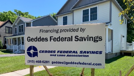 Geddes Housing Fund Sign from geddes federal savings and loan near syracuse ny