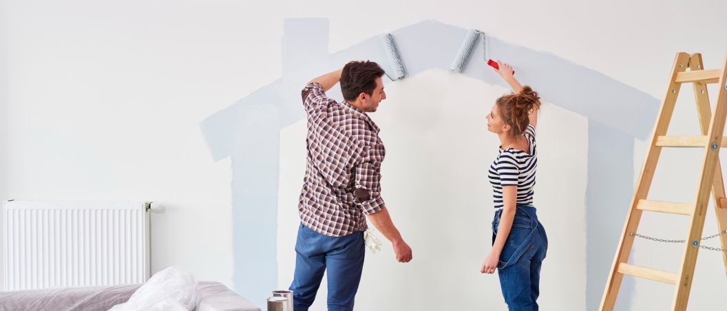 heloc near syracuse ny couple painting house